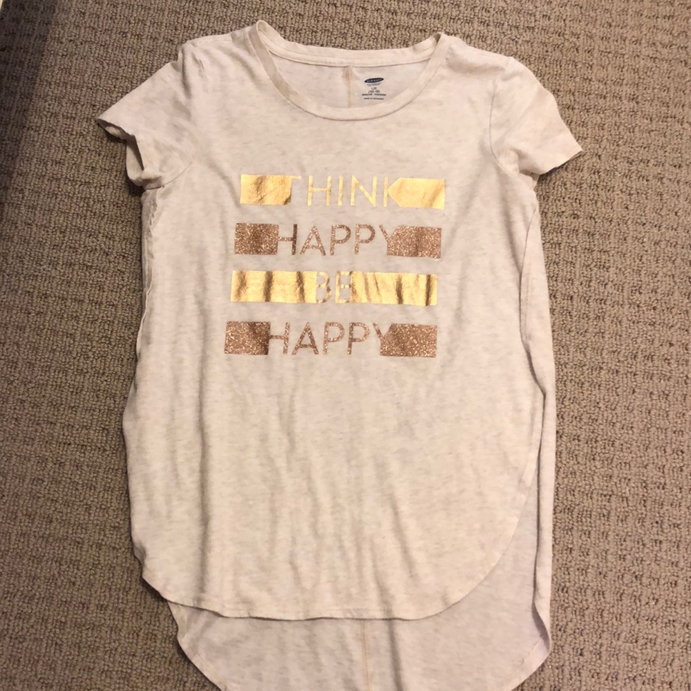 Old Navy Cream and Gold Tee Shirt